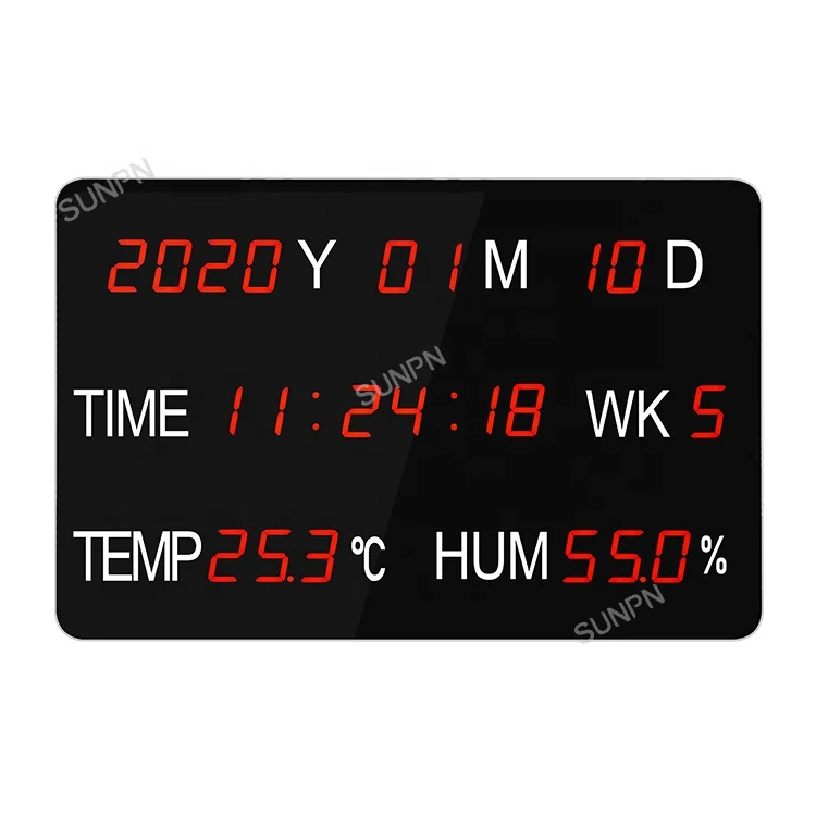 Temperature humidity elctronic calendar clock with ntp time synchronization function