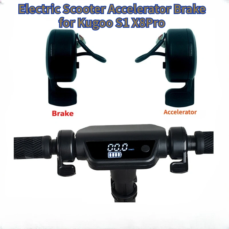 

24V 36V 48V Electric Scooter Accelerator Brake for Kugoo S1 X8 Pro Speed Control Turnbuckle Thumb Gas Pedal Throttle Brake