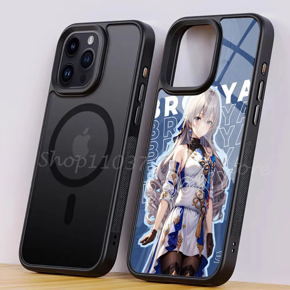 Game Bronya Honkai Star Rail Phone Case For IPhone 15 14 13 Pro Max 11 Mini Alex Mirror For Magsafe Wireless Charging Cover