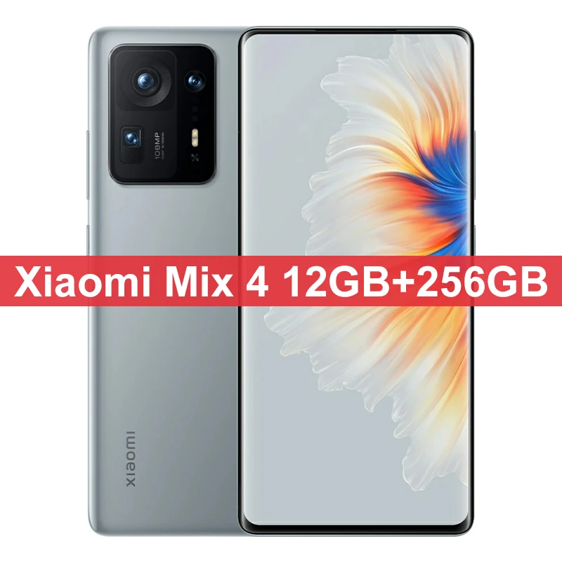 Chinese Version Xiaomi Mix 4 256GB/512GB Snapdragon 888+ 108MP+20MP Camera 6.67" AMOLED Screen 120W 4500mAh Battery
