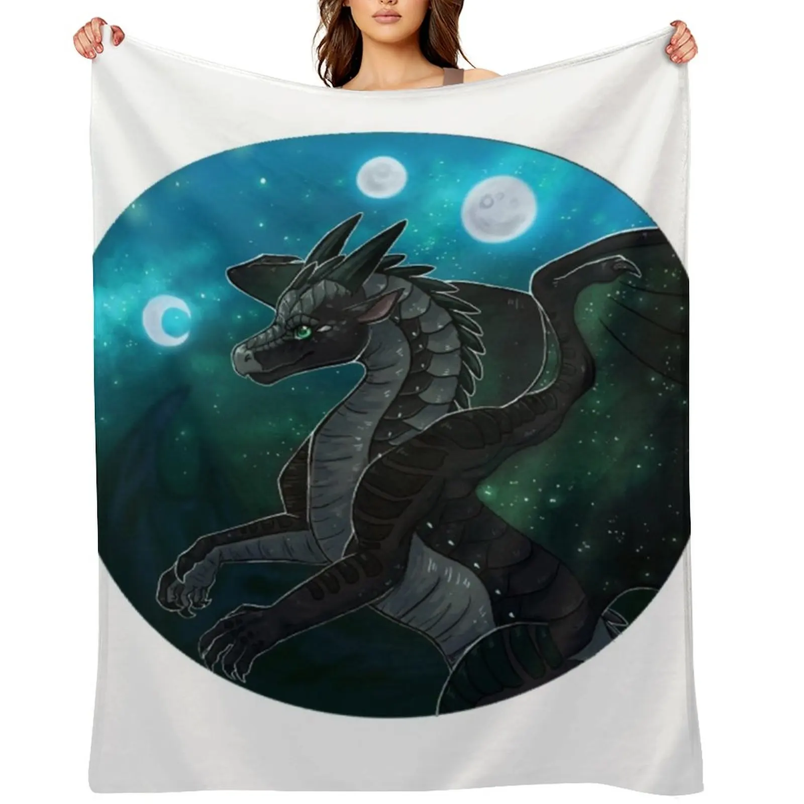 

Wings of Fire - Moonwatcher Throw Blanket Custom Cute Luxury Brand christmas decoration Blankets