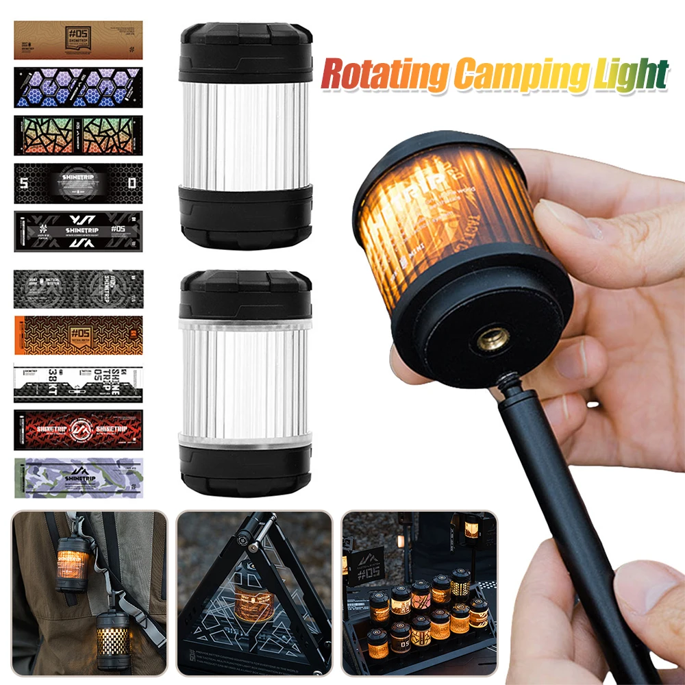 

Outdoor Camping Light 1000mAh Rotable Camping Lantern Rechargeable Magnetic Atmosphere Lantern for Outdoor Camping Hiking