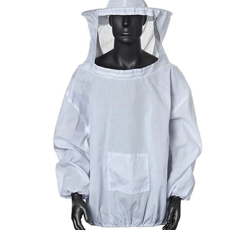 Foldable Beekeeping Suit Jacket Veil Set Double Zippered Beekeeping Protective Suit anti-bee Beekeeper Clothing with Hat image 3