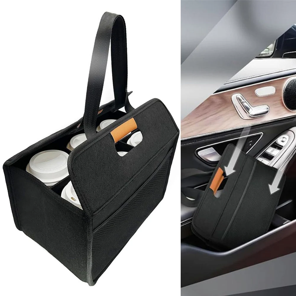 Foldable Beverage Holder Made with Polyester and PP Plastic for Transporting Drinks Safely to Office or Outdoor Events