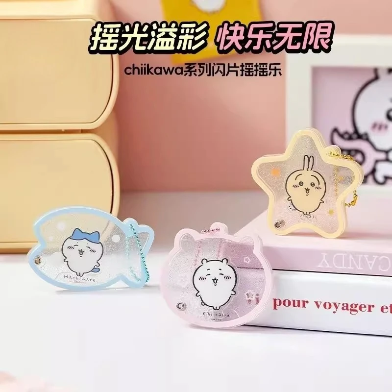 

chiikawa glitter flakes, shake toy, Gii little eight Usatchi, acrylic, cute anime keychain, notebook, bag pendant gift