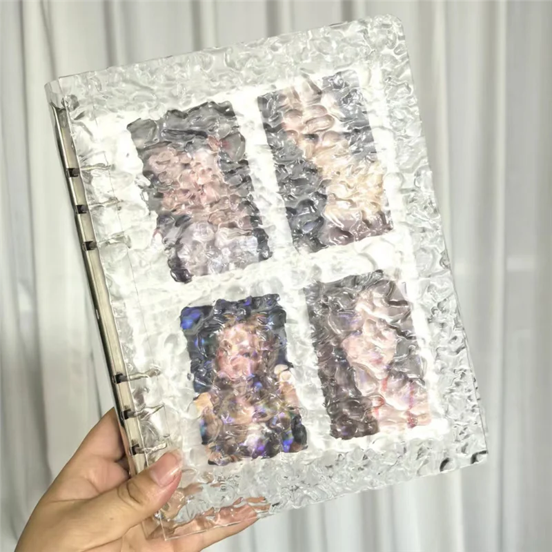 

AC57-A5 Acrylic Transparent Shell Loose-Leaf Photo Album, DIY Detachable Binder, 6 Hole Acrylic Album Binder With 20 Pages