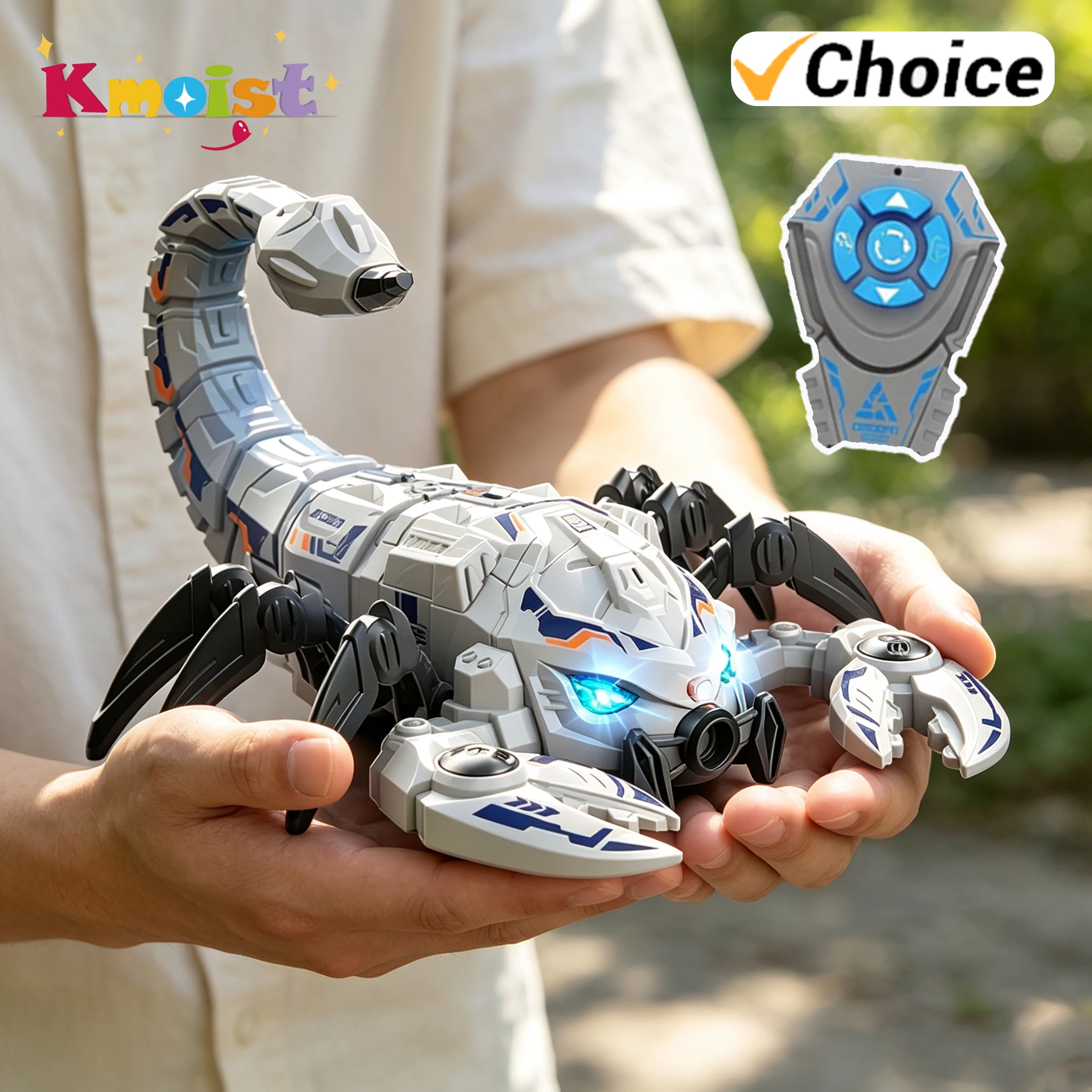 RC Mechanical Scorpion Remote Control Electric Animal Toy Scorpion Sound and Light Spray Model Toys for Boys Kids Birthday Gifts