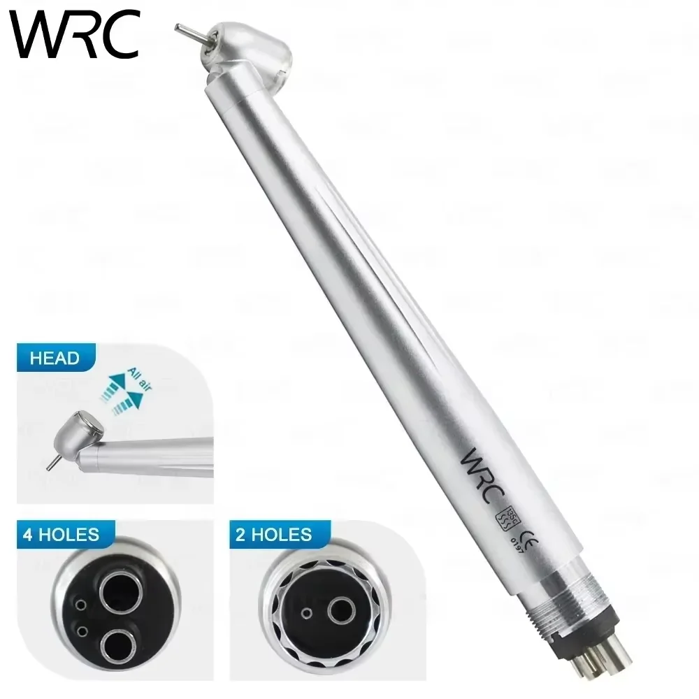 Dental Turbine high Speed Self-powered Air Turbine rotation pen handpiece 45°LED degree standard torque head 2/4Holes