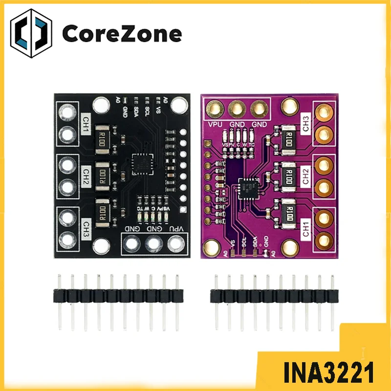 INA3221 Module Triple Bidirectional Bus Low-Side/High-Side Voltage/Current/Power Monitor I2C
