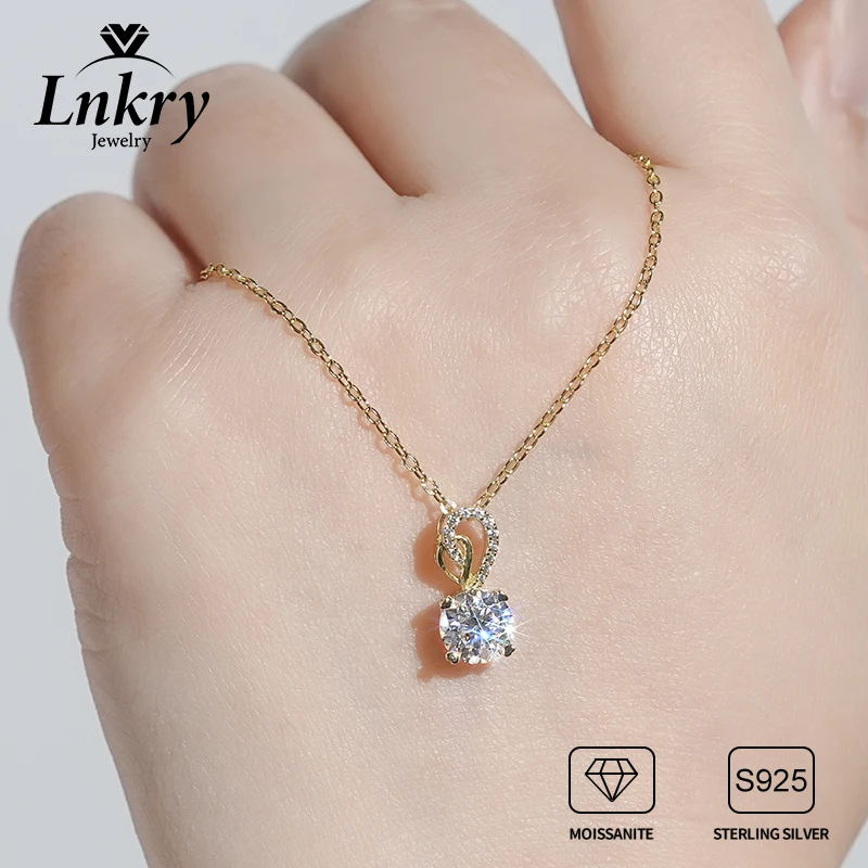 

Lnkry 6.5MM Moissanite Infinity Necklace Collar Plata 925 Certified Silver Chains Necklaces For Ladies Wedding Jewelry Gift