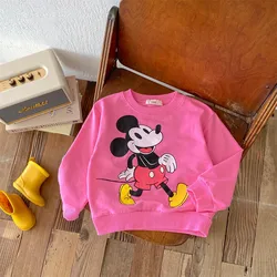 Children's Cartoon Disney Mickey Pattern Hoodie Cartoon Boys And Girls Printed Sportswear Children's Top Long Sleeved Clothes