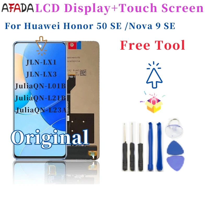 

6.78'' Original For Huawei Honor 50 SE JLH-AN00 LCD Display Touch Screen Digitizer Assembly For Huawei nova 9 SE 5G LCD Display