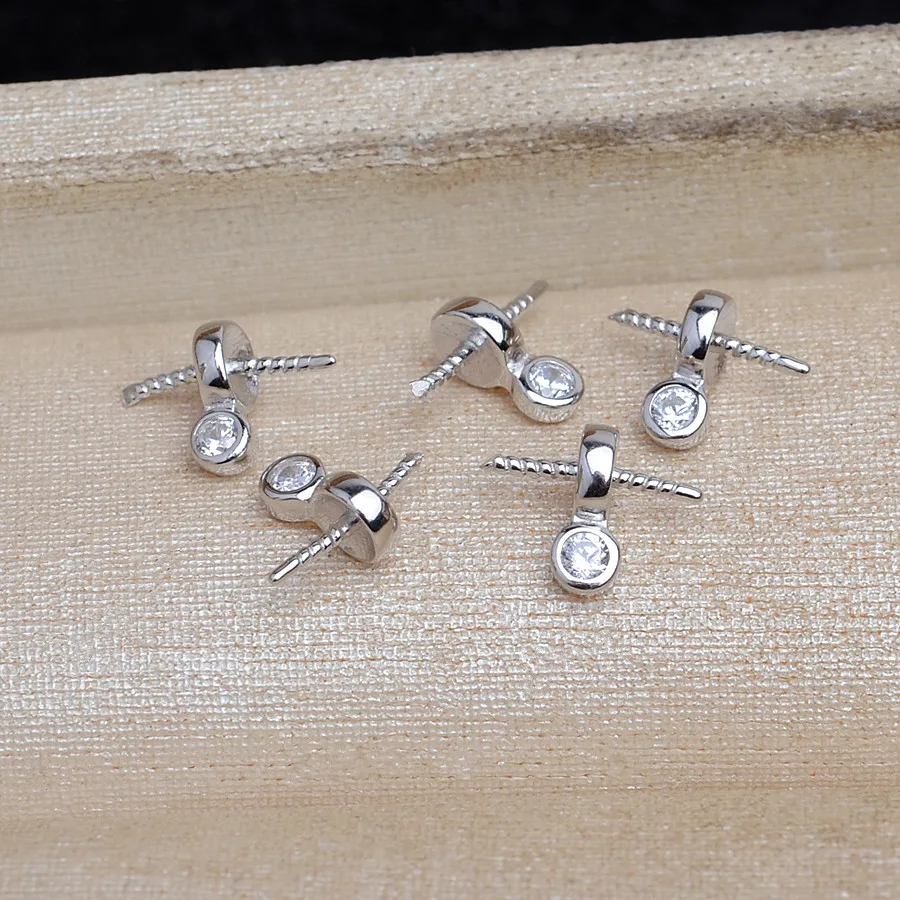 

925 Silver Pearl Accories Emp Mount DIY Jewelry Faionable Pendant Decorations for Beads And Charms Silver Tone