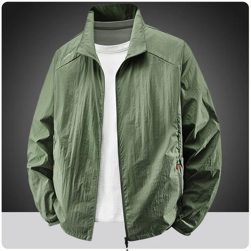 

Summer Quick Drying Breathable Jacket Men Outdoor Ultra Thin Sunscreen Casual Skin Coats Fishing Climbing Hiking Jacket Outwear