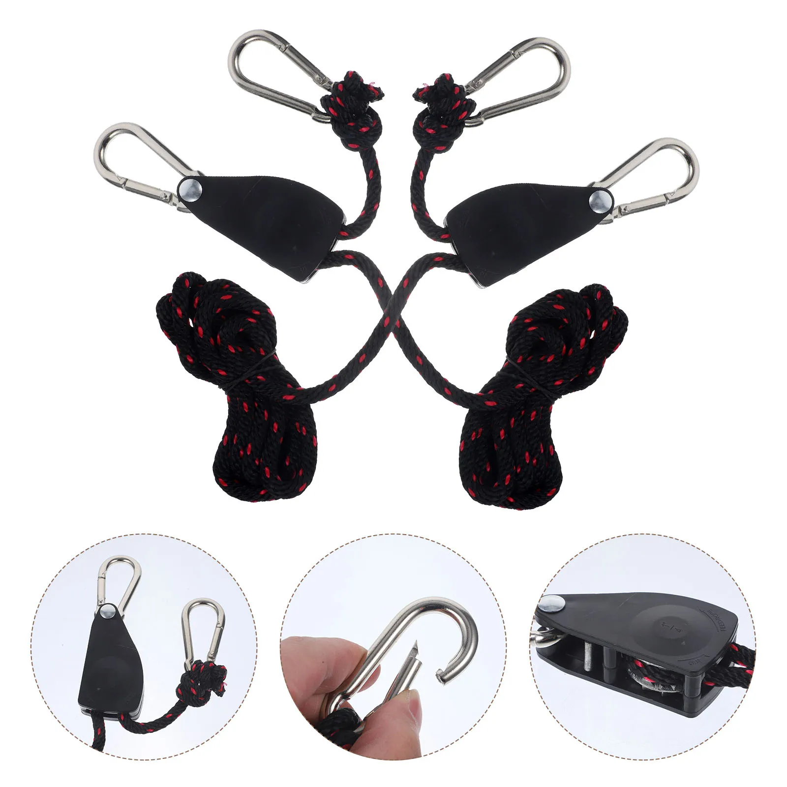 2 قطعة قابل للتعديل الثقيلة تنمو ضوء اسئلة حبل الشماعات قوي قفل كليب للنباتات الداخلية المشجعين تركيبات التهوية #4