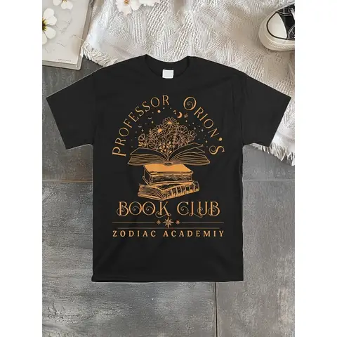 Zodiac Academy Professor Orion Book Club Summer New Casual Fashion Cotton Y2K Unisex T-shirt