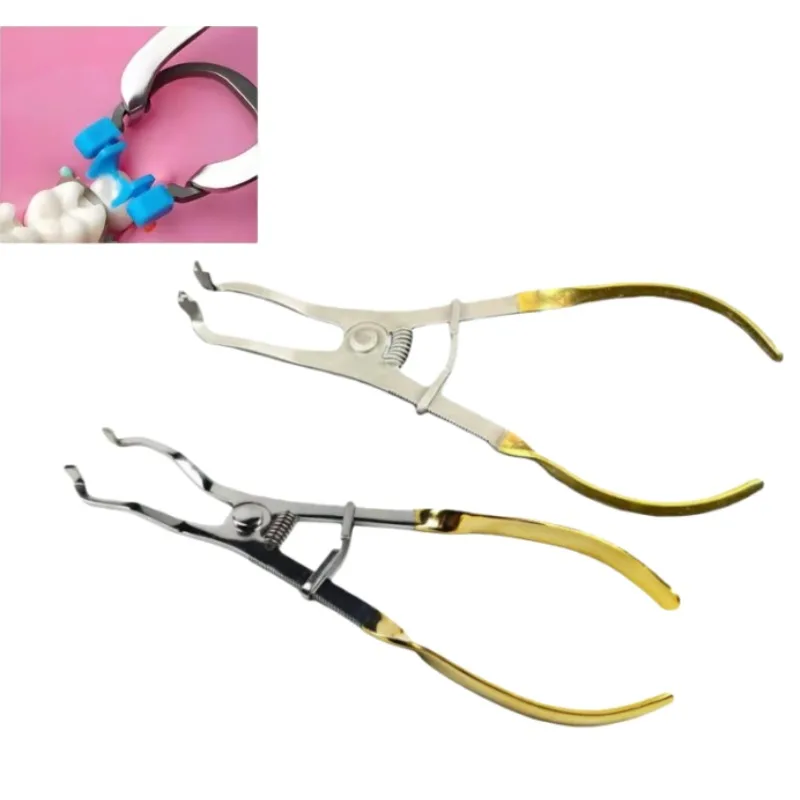 

1pc Dental Matrix Placing Forcep Stainless Steel Matrix Clip Plier Rubber Dam Clamp Placement Forcep Dental Orthodontic Tools