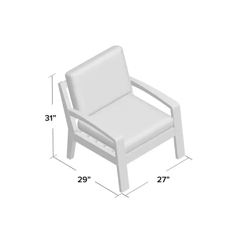 مجموعة من 4 كراسي نادي الفناء، تصميم حديث، أثاث خارجي، جلوس مريح للحديقة أو الشرفة #4