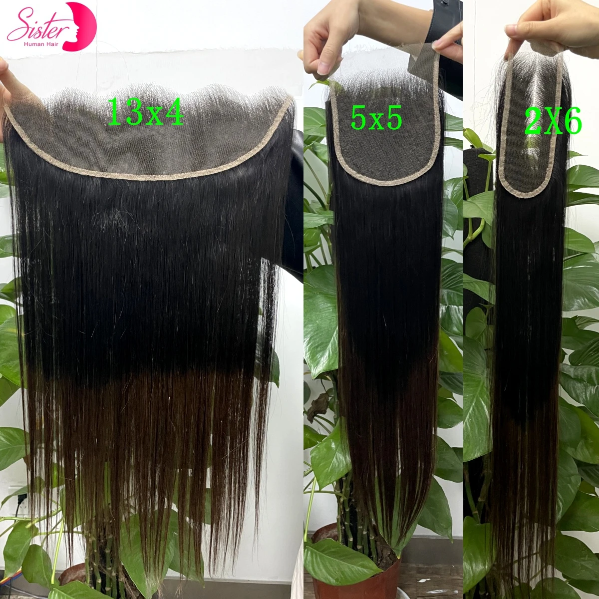 3/4 + 1 pacotes retos de osso vietnamita com 13x4 frontal 100% pacotes de cabelo humano cru duplo desenhado com fechamento de renda 2x 6/5x5 hd