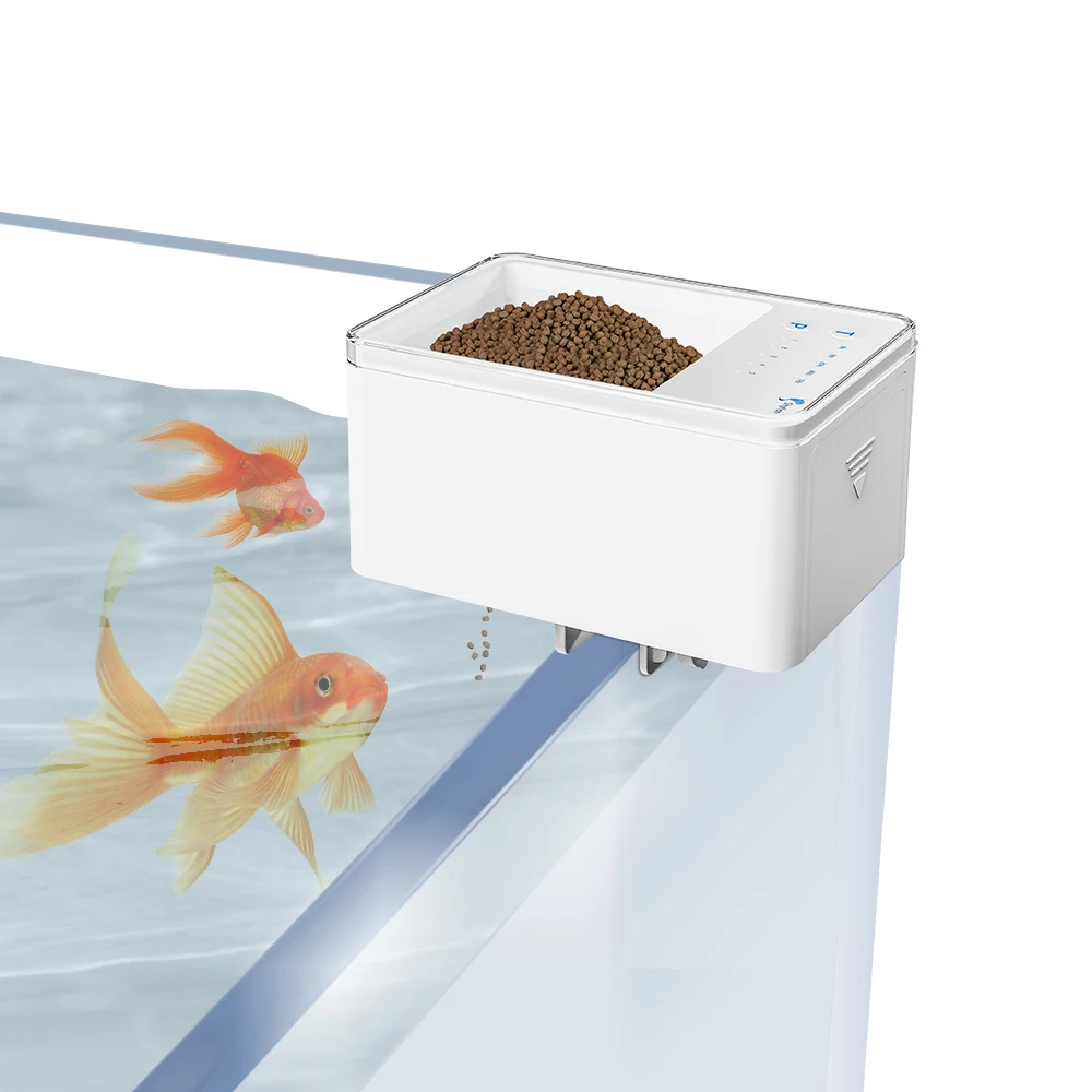 Alimentador automático de peixes pequenos, alimentador inteligente de peixes, cronometragem quantitativa, acessórios para tanque de peixes, dispensador de alimentos para peixes ornamentais