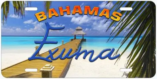 Exuma Bahamas Novelty Car License Plate Aluminum