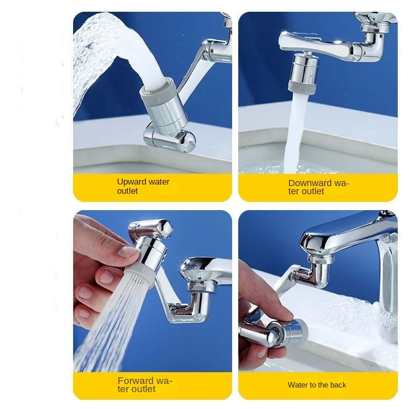 1080° Universal Rotation Faucet Extender Sprayer Head Kitchen Robot Arm Extension Faucets Mixer Aerator Bubbler Water Tap Nozzle