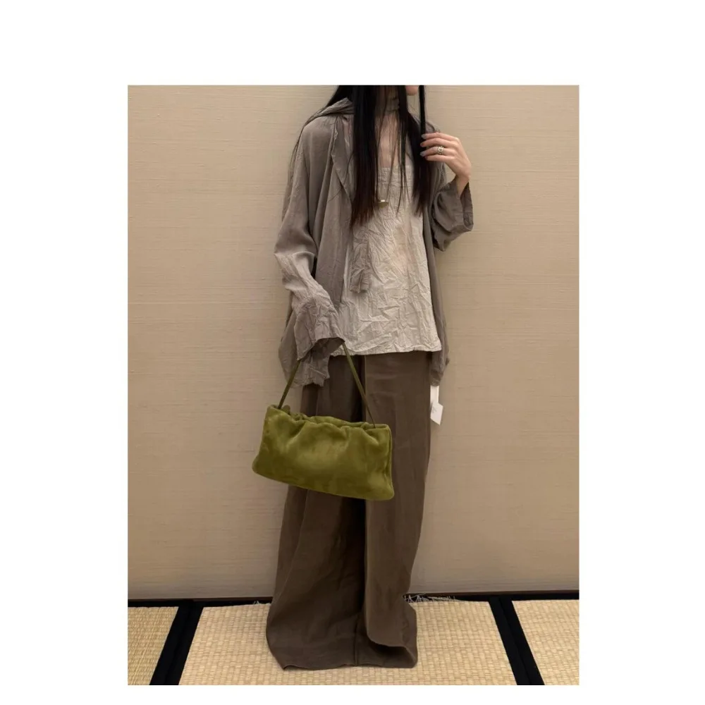 Cloud Bag Pleated Armpit New Minimalist Style Inside and Outside Leather Shoulder Messenger Female Texture Unique Fashion Simple