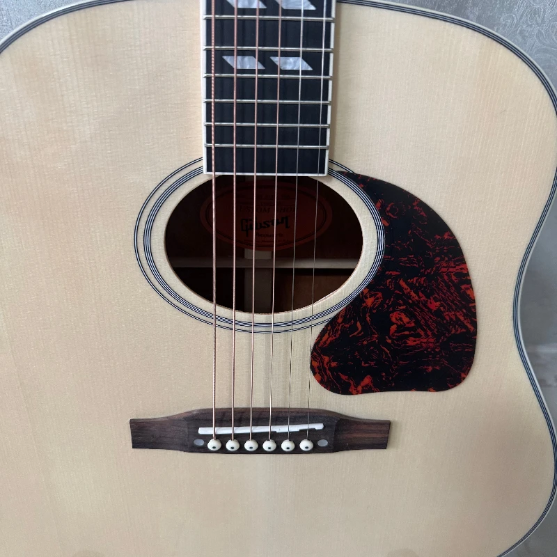 

Новая акустическая гитара Wood J45 с корпусом из сосны Asperata и задней панелью из красного дерева, для начинающих, бесплатная доставка