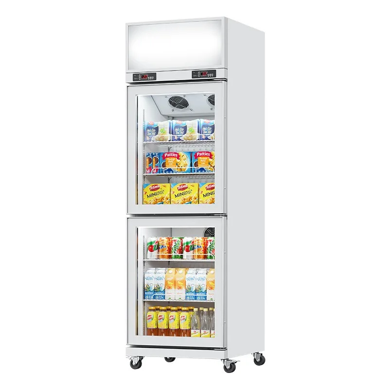 Vertical freezer single door double temperature fresh-keeping display cabinet refrigerator freezer