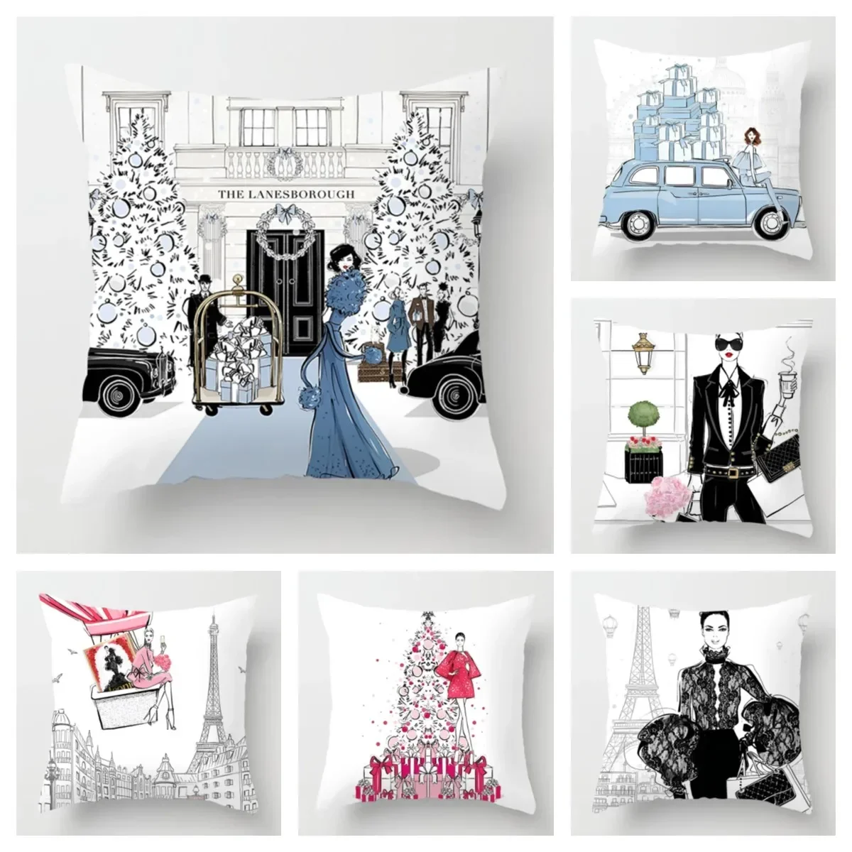 

Nordic Fashion Ladies Pillowcase Home Decoration Living Room Sofa Cushion Cover Cushion Cover 45*45 Bed Decoration Pillow set