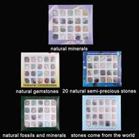 20PCS Natural Quartz Home Decoration Teaching Sample Raw Gemstone Minerals Specimen Polished Ore Chakra Healing Stone