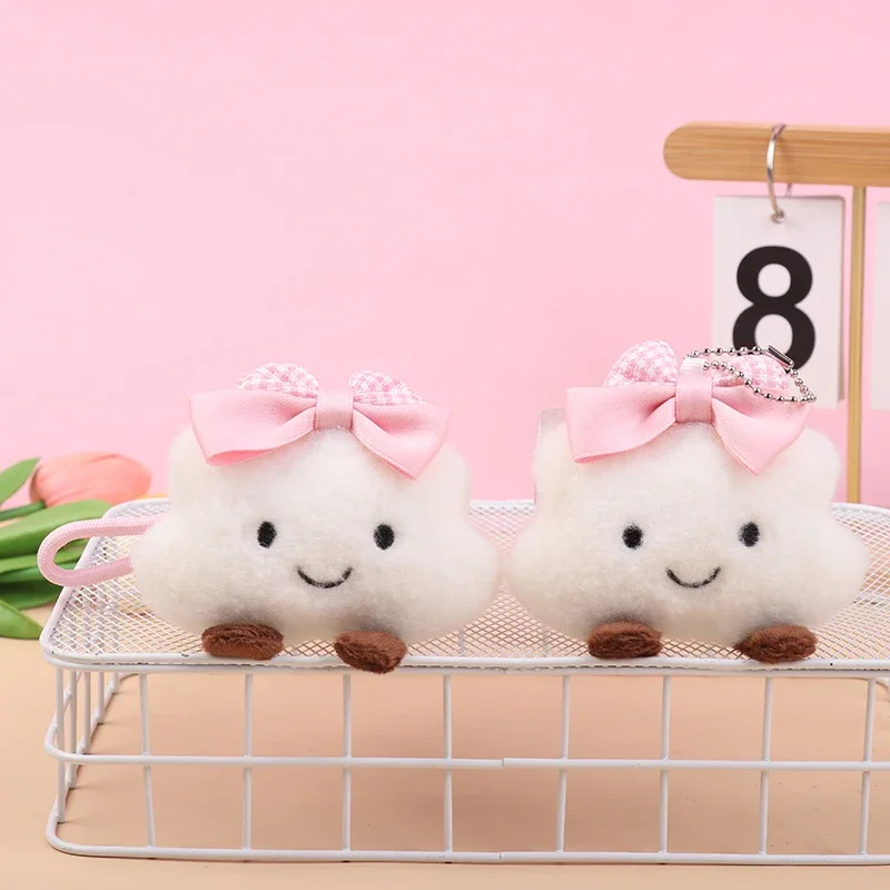 

Прекрасный аксессуар для рюкзака Kawaii Bow Cloud; Очаровательный брелок с мягким облаком