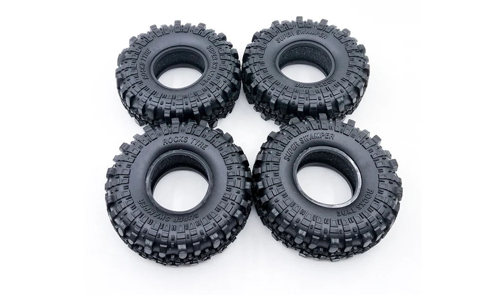 4 stücke 1,9 Zoll 110mm Rock Crawler Reifen Rad Mit Solide Beadlock Felge Für 1/10 Axial Trax Trx4 Rc4wd D90 D110 Tf2 Rc Auto – Detail 5