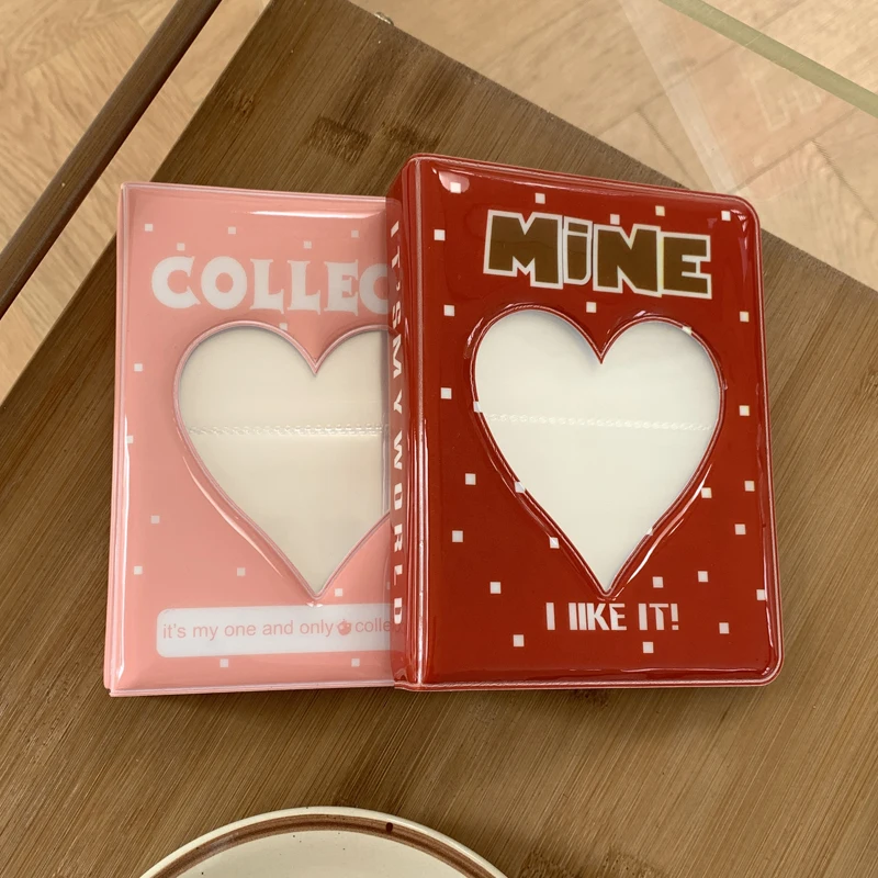 36/64/128 Pockets Mini Photo Album Cartoon Album Photo Photocard Holder Book Collect Kpop Love Heart Hollow Photocard Binder