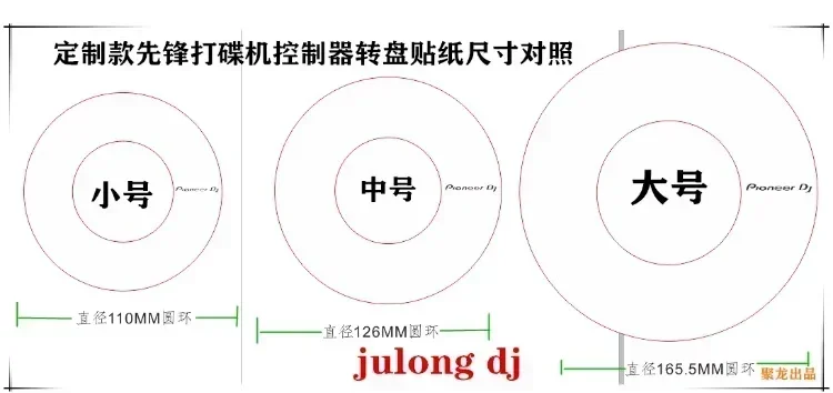 Pioneer jogging wheel self-adhesive film is suitable for DDJ-SR.SR2.RR.DDJ-SXSX2.SX3.DDJ.RX. RX2DDJ-800XDJ-RX2RX3 Controller