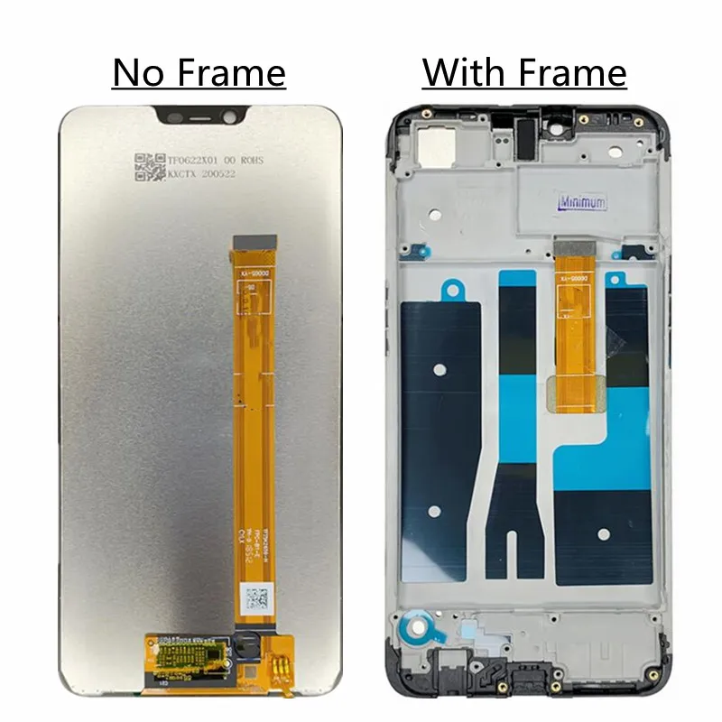 6.2 Per OPPO AX5 PBAM00 / A3S CPH1803 Display LCD completo Touch Screen Digitizer Assembly parti di ricambio