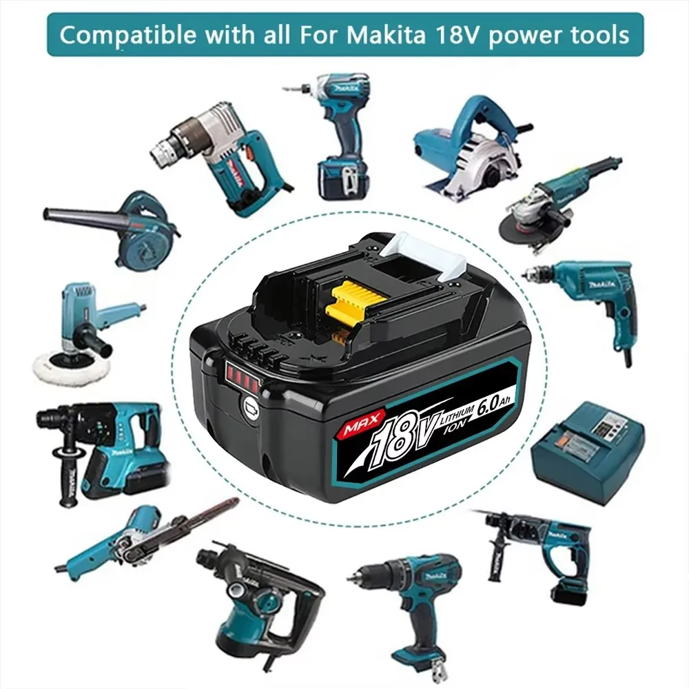2025 original/genuíno para makita 8ah 12ah para makita 18v bateria bl1860 bl1850b bl1850 bl1840 bateria de lítio de substituição