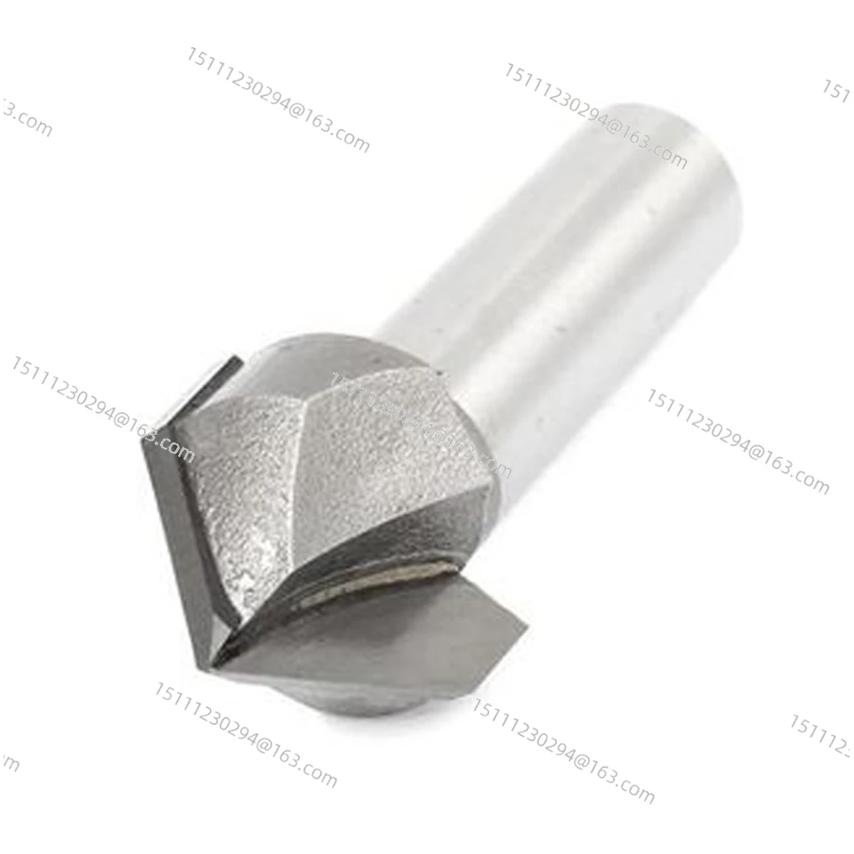 V-Groove CNC Round Bit 45/72/90 Degree,1/2 Shank PCD Diamond Cutter for Wood/Aluminum Composite Panels,1PCS