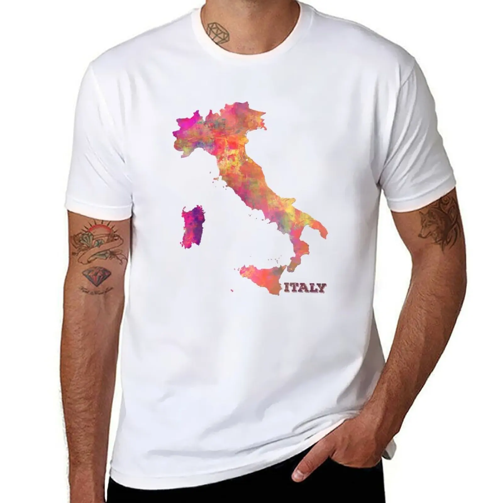 

Italy map T-Shirt t shirt man luxury mens graphic t shirts T-Shirt