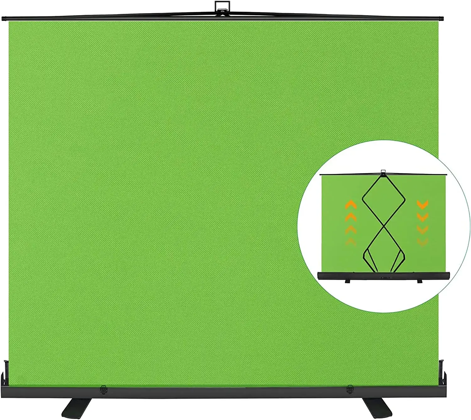 2x2.5m Auto Pull Up Photography Green Screen Collapsible Chroma Key Panel Backdrop Big Size  for Studio Live Game