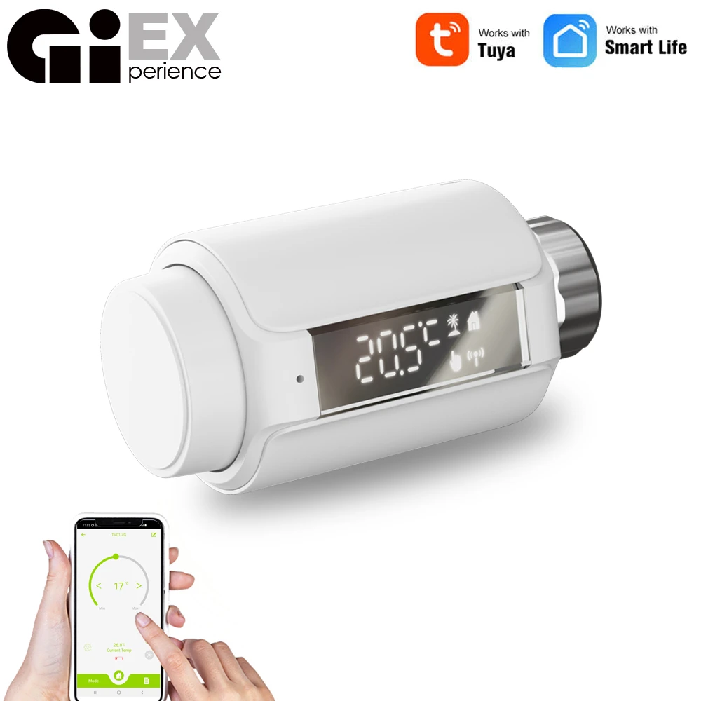 WIFI & Zigbee Thermostatic Radiator Valve Smart Radiator Actuator TRV Programmable Temperature Controller Voice Control via Tuya