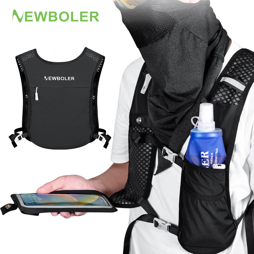 سترة جري NEWBOLER لترطيب خفيف الوزن وجيد التهوية وقابل للتعديل مع جيوب للجري والمشي لمسافات طويلة #1