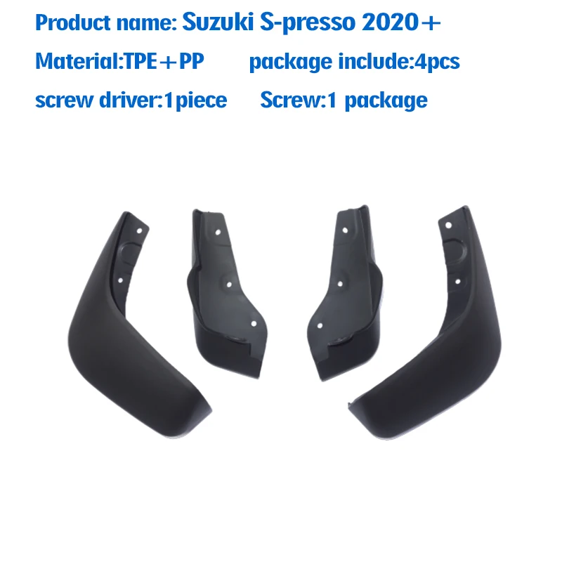 FOR Suzuki S-presso 2020 2021 2022 2023 2024 2025 Mudguard Fender Mud Flaps Guards Splash Mudflaps Car Accessories 4pcs