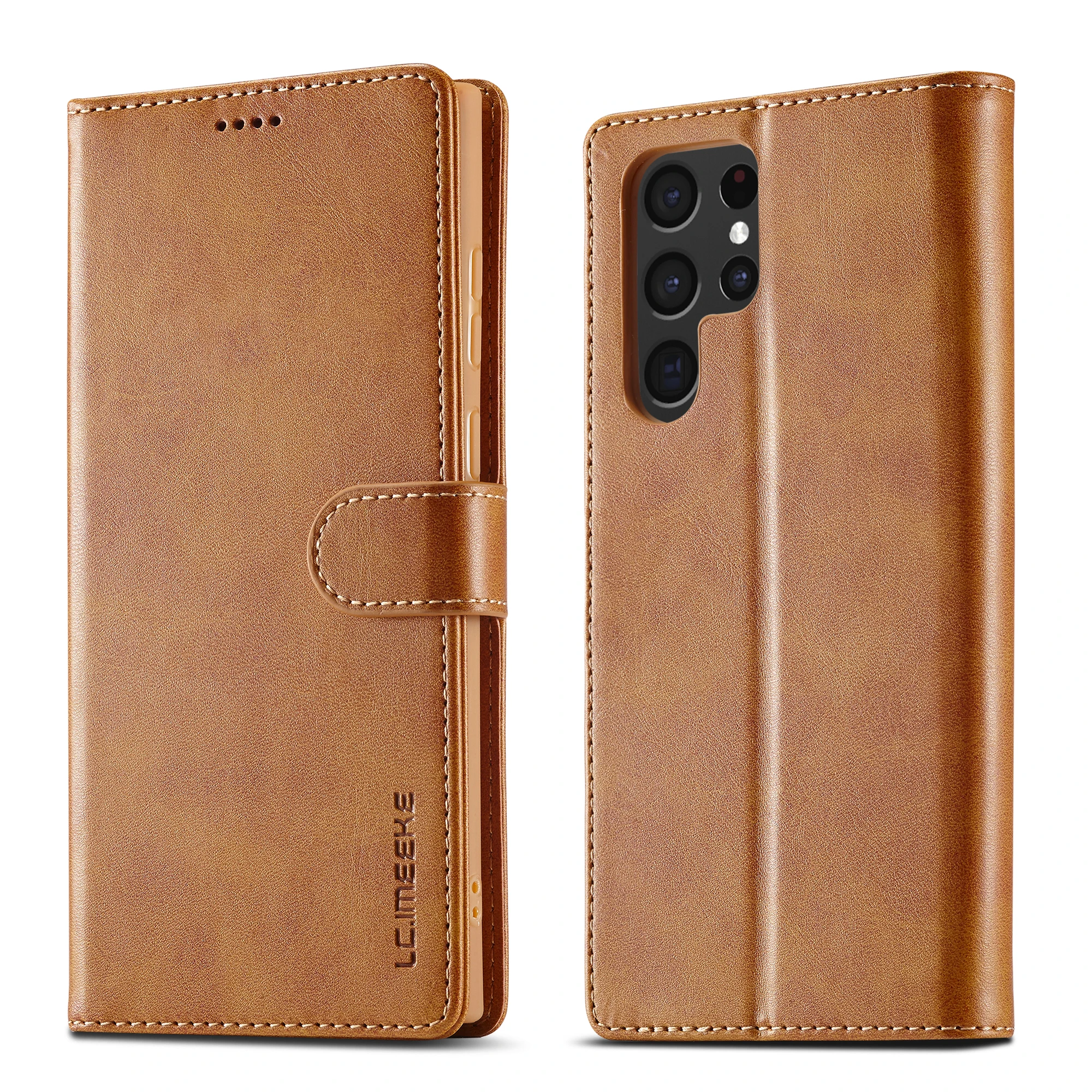 Business Leather Case for Samsung Galaxy S26 S25 Ultra S24 FE S23 Plus A17 A16 A26 A36 A56 A37 A57 Flip Wallet Card Phone Cover