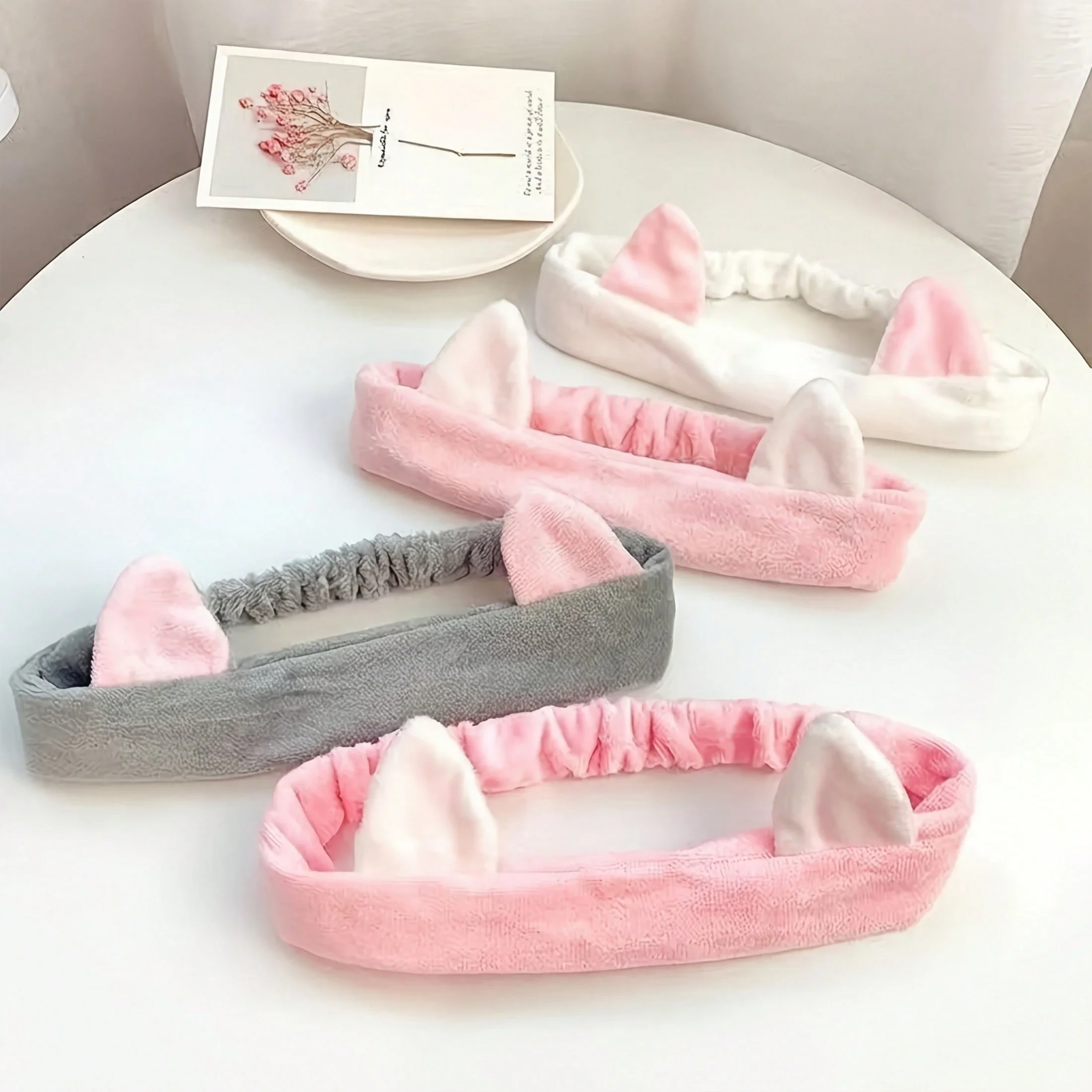 

Супермягкая повязка на голову с кошачьими ушками для женщин, для умывания, макияжа, спорта, стильный аксессуар для волос