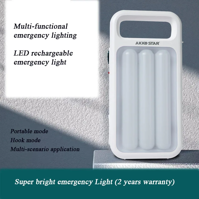 Lampes de camping portables à LED, lampe de charge hydrofuge, ABS, longue endurance, lumière d'urgence en cas de panne de courant, extérieur
