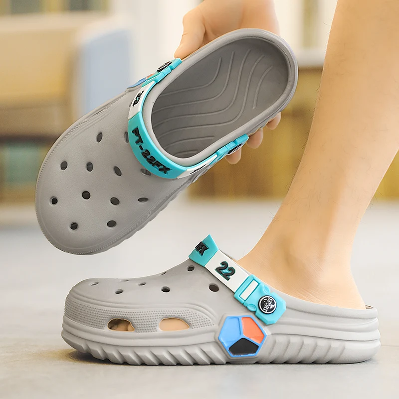 

2024 new summer wear on the shit sense of anti-slip anti-odor dual-purpose Baotou slippers men's thick sole springback sandals
