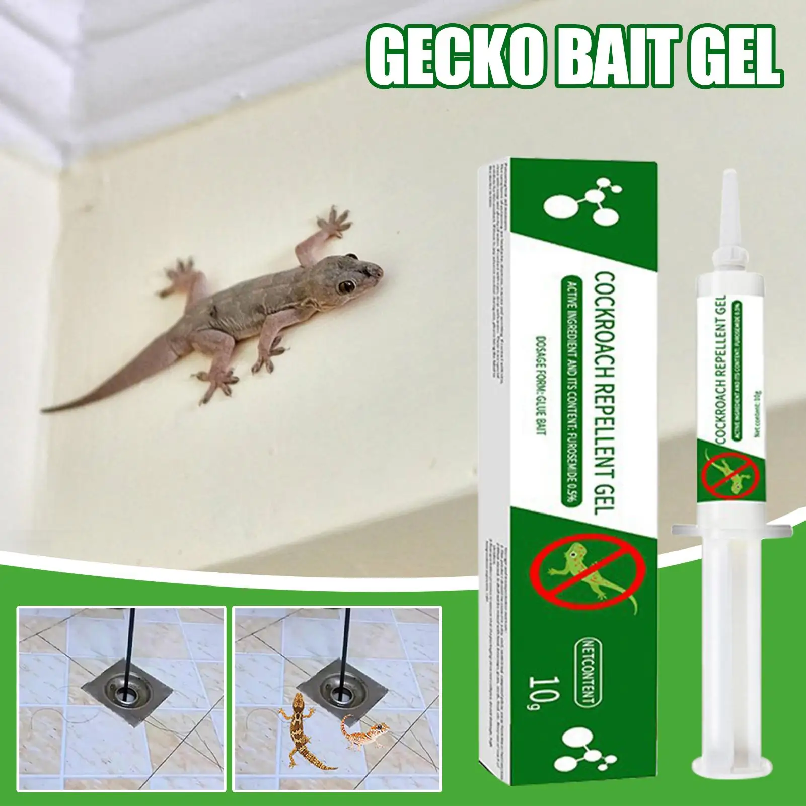 10g Gecko Repeller Portable Reptile Prevention Gel Fast Acting Gecko Bait Gel Repel Repeller Control Pet Safe Reptile Deterrents