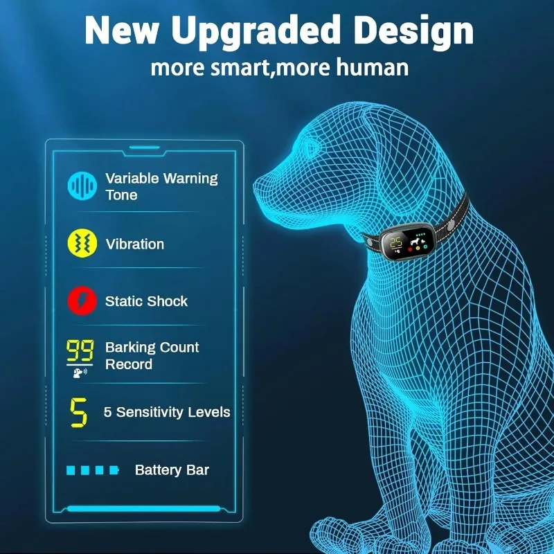 Collar antiladridos automático para perro con vibración y registro - imagen 4