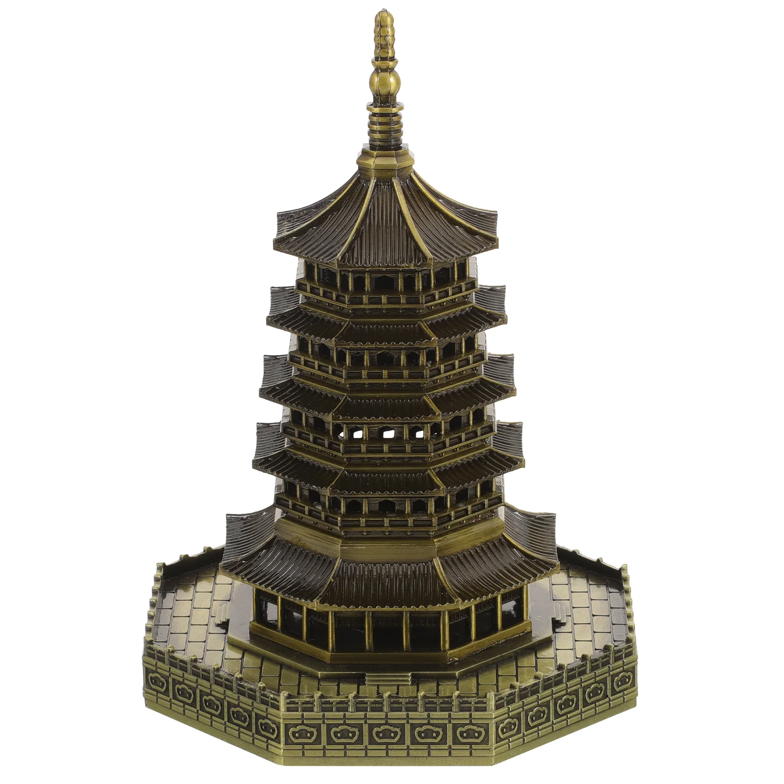 Pagoda Statue Pavilion Statue Small Garden Pagoda Decor Bonsai Miniature Pavilion pavilion statue gardening ornaments